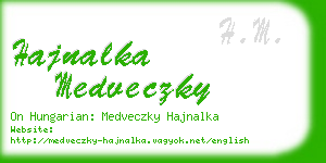 hajnalka medveczky business card